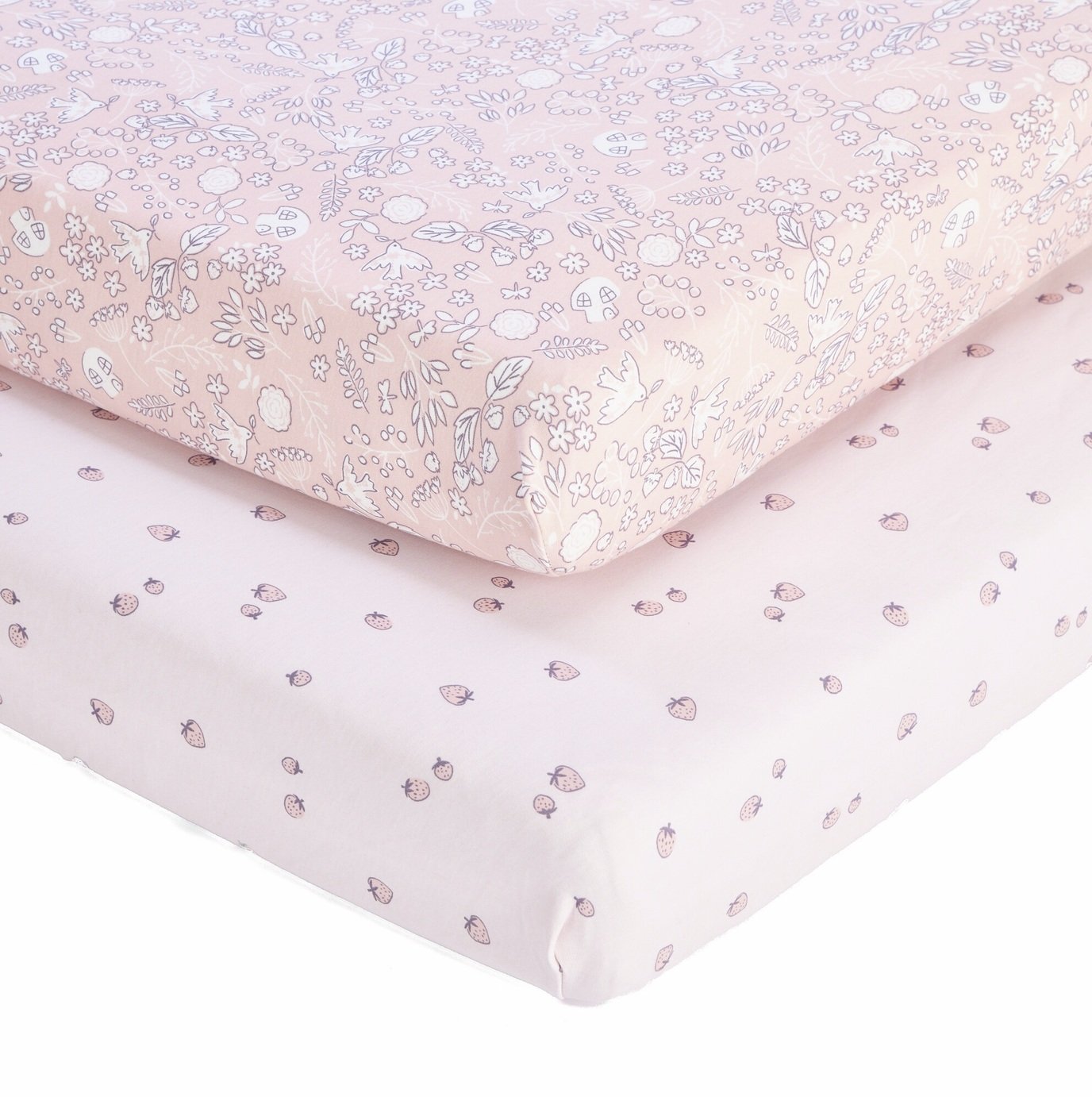 Tutti Bambini Tiny Tails Pink Fitted Sheet 2 Pack - Cot