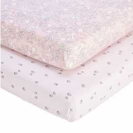Tutti Bambini Tiny Tails Pink Fitted Sheet 2 Pack - Cot