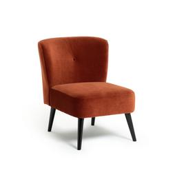 Habitat Merlot Velvet Accent Chair - Orange