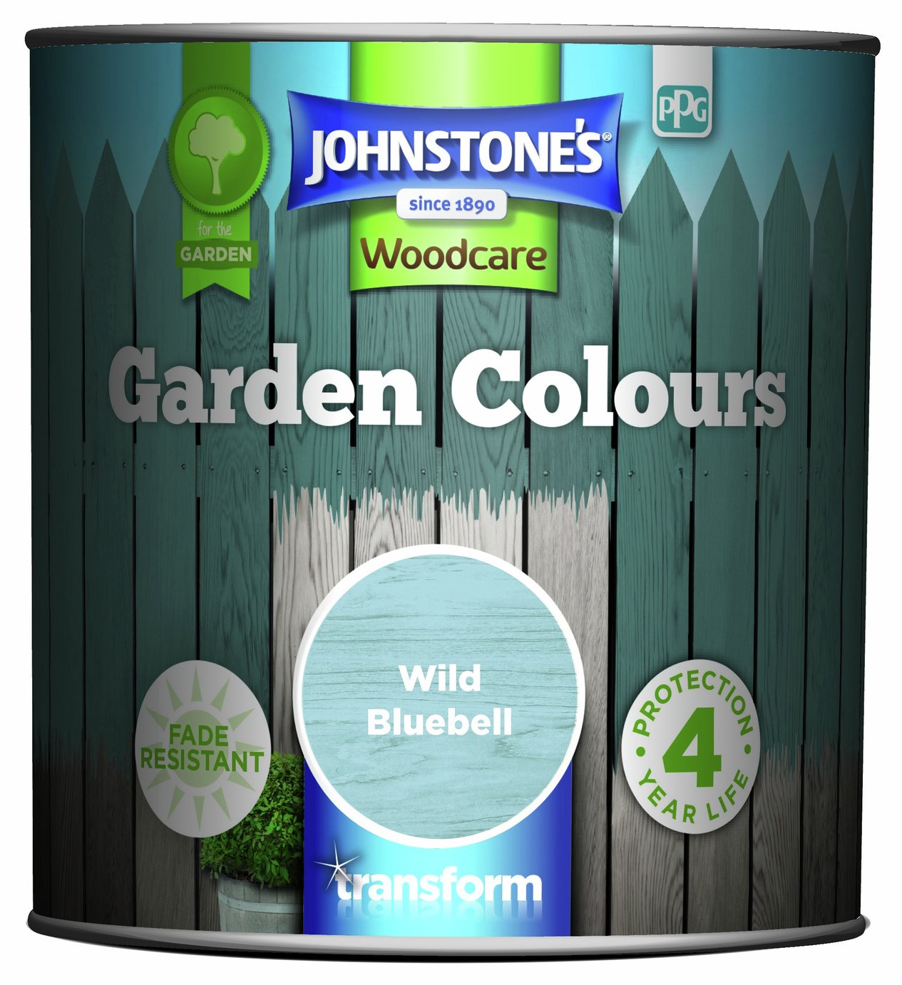 Johnstone's Garden Colours Paint 1L - Wild Bluebell