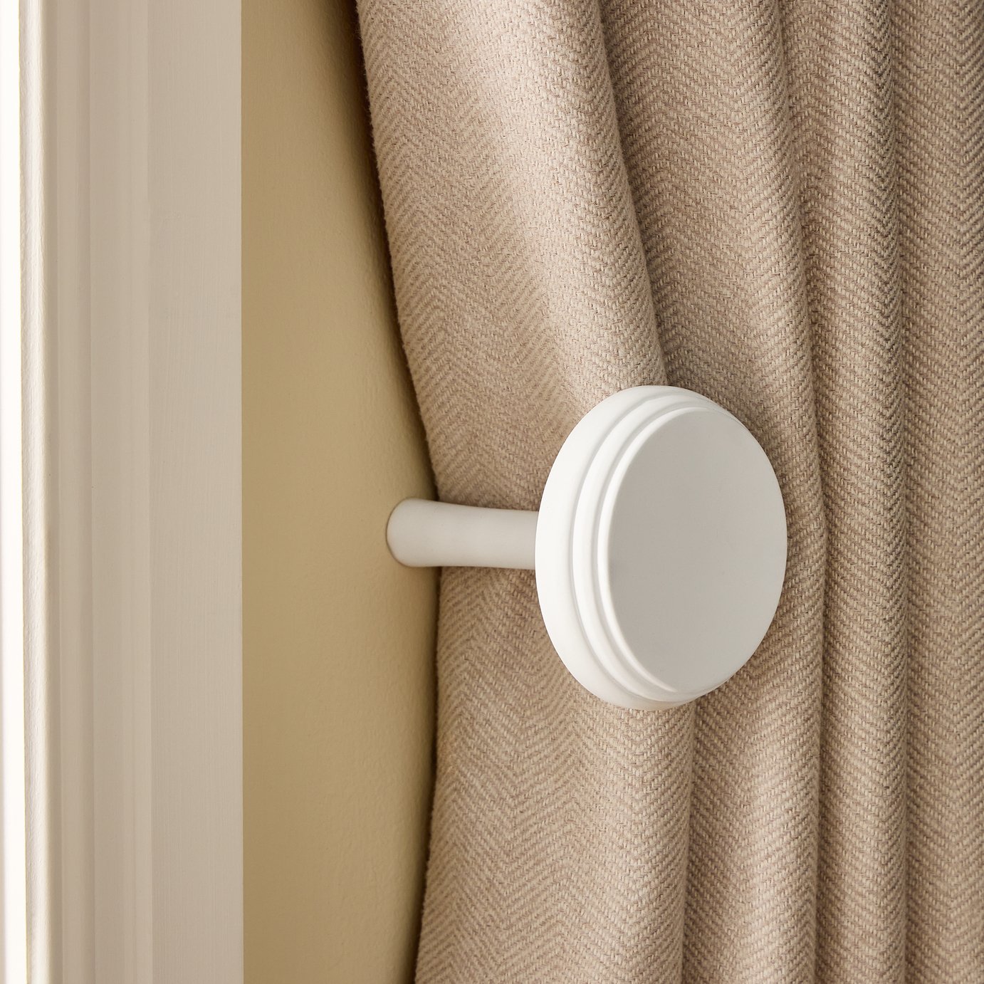 Argos Home Wood Curtain Holdback - White