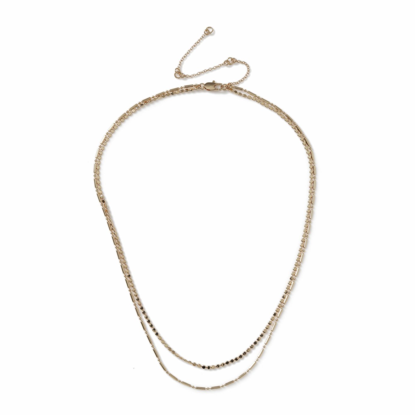Freedom Gold Double Chain Necklace