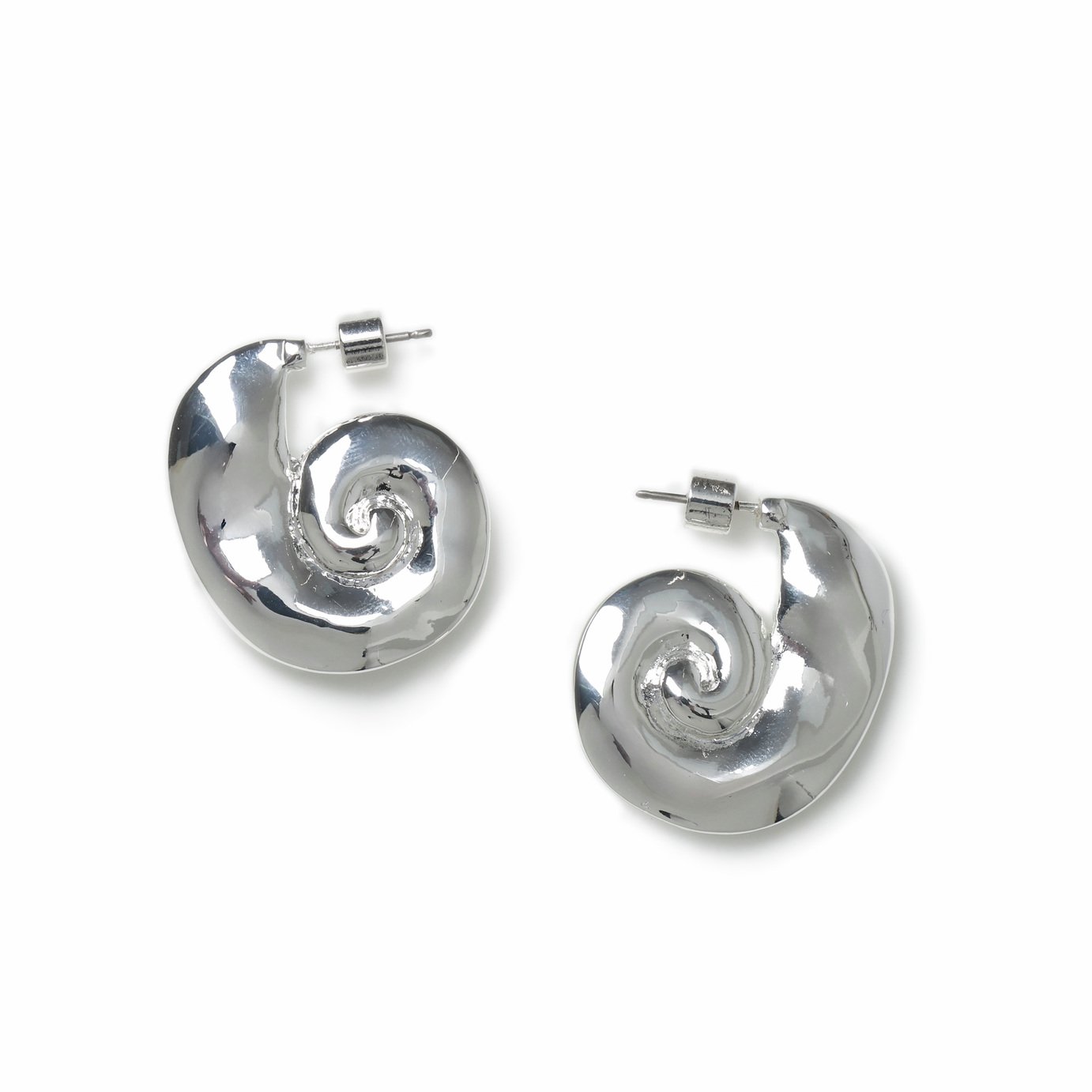 Freedom Spiral Shell Stud Earrings