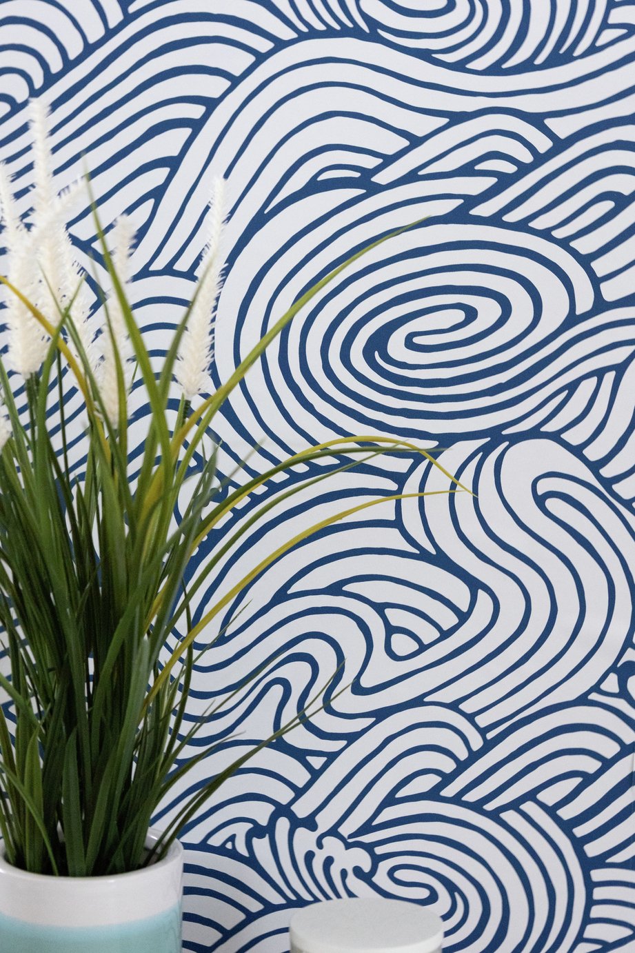 NU Wallpaper Self-Adhesive Saybrook Blue Wallpaper