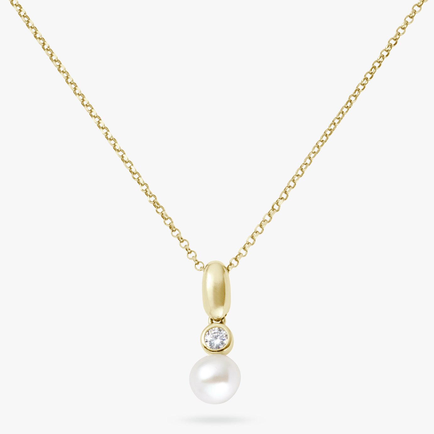 Revere Gold Plated Sterling Silver Pearl Pendant Necklace