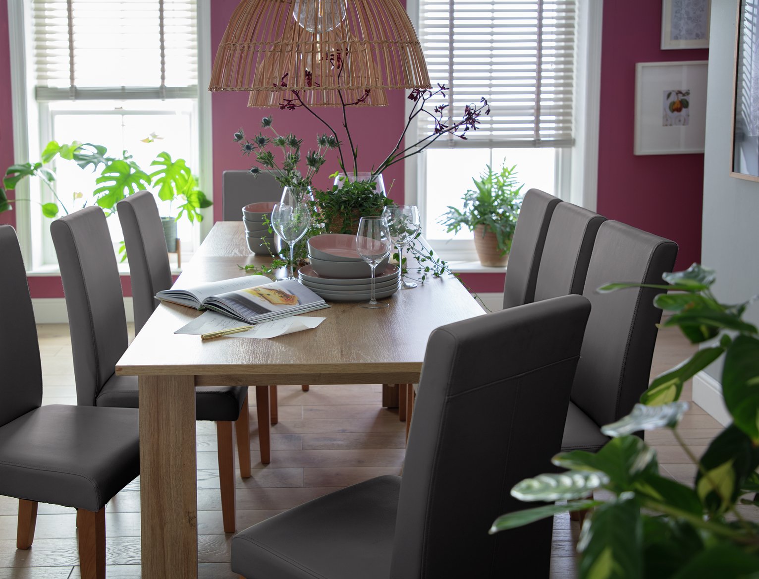 Argos Home Miami Extending Dining Table & 8 Chairs