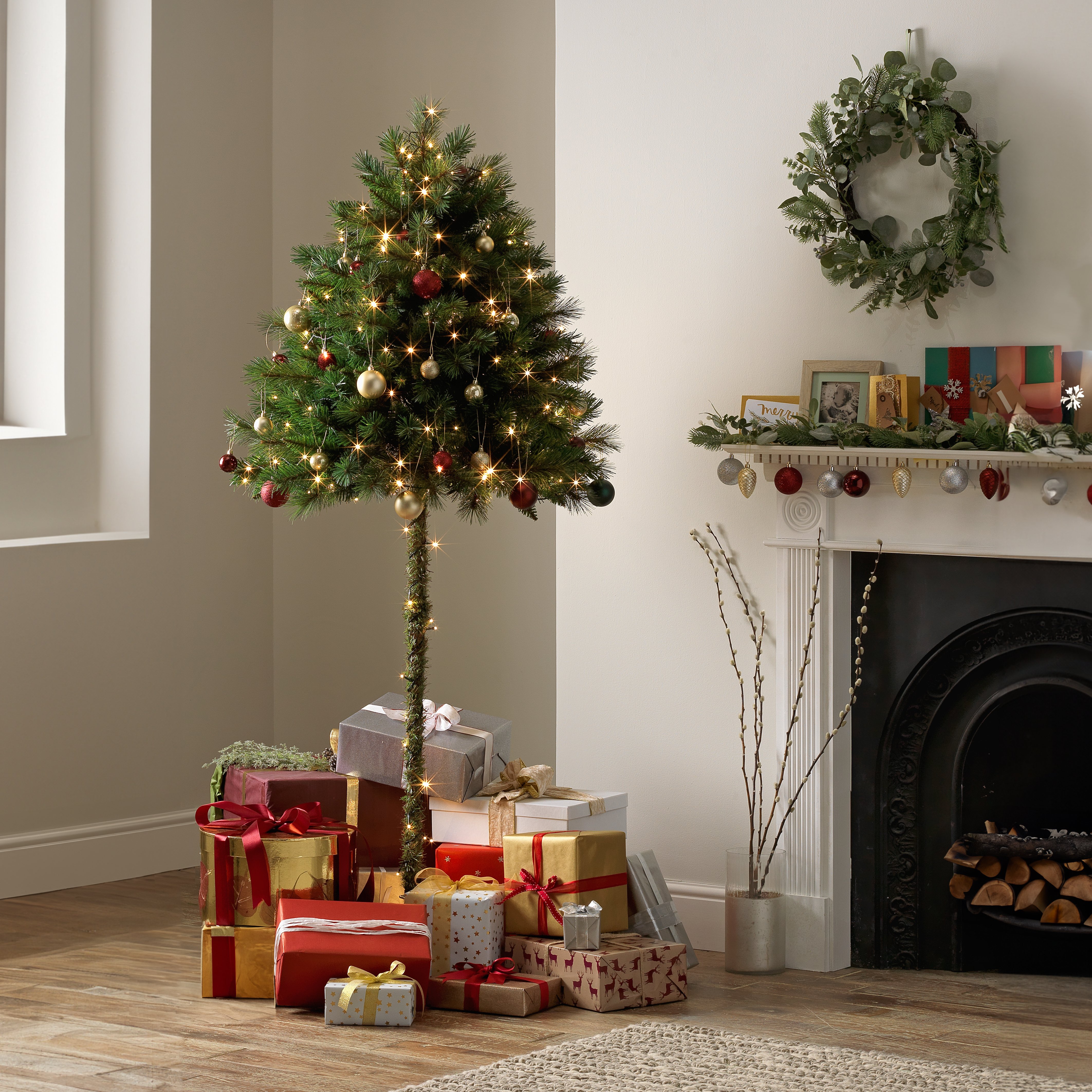 Habitat 6ft Half Parasol Christmas Tree