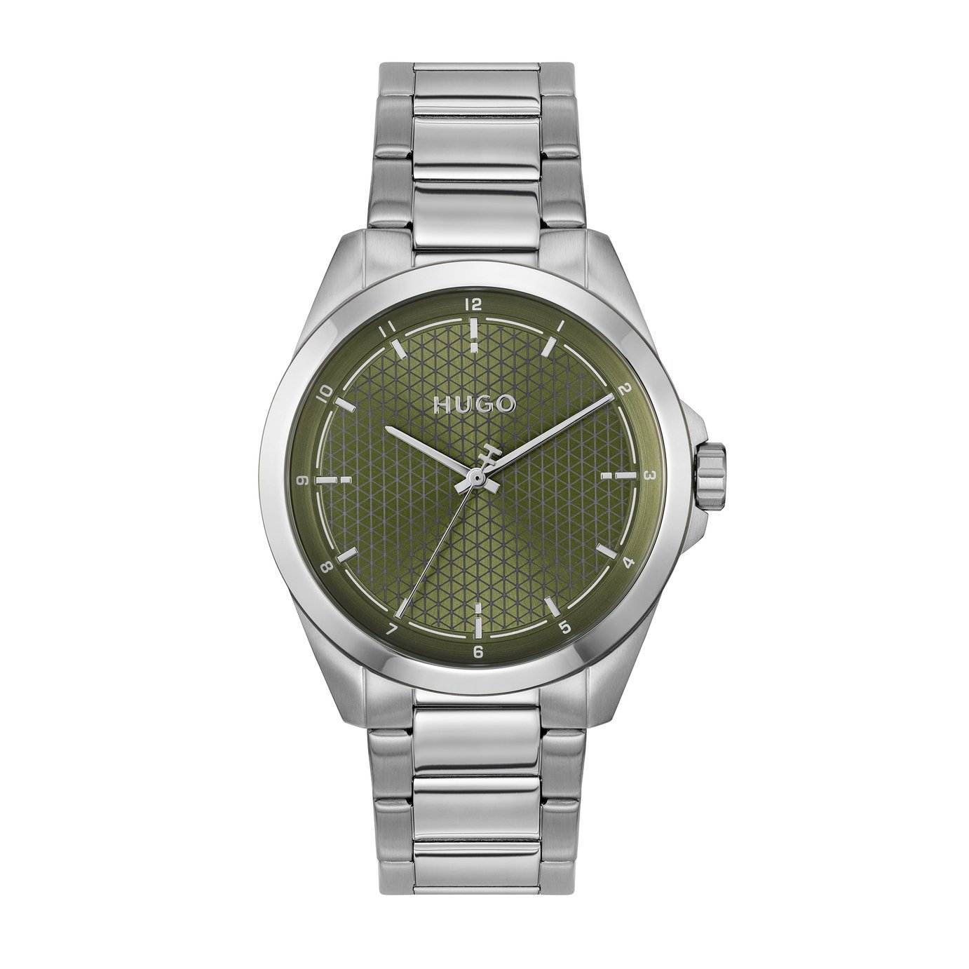 Hugo Stainless Steel Green Dial Bracelet Watch