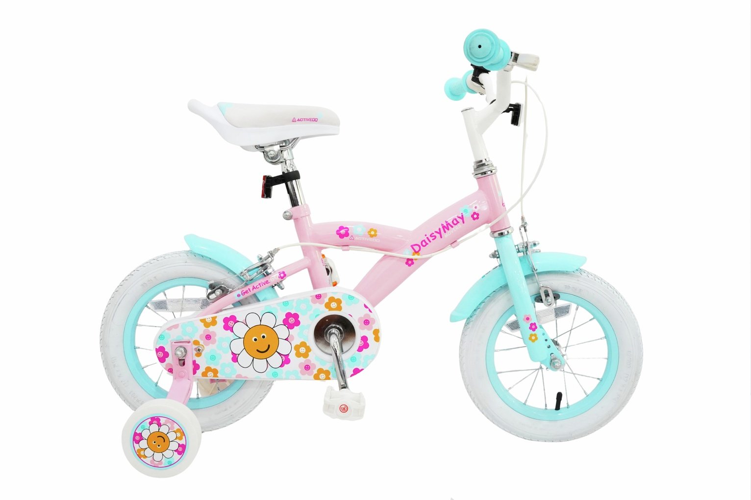Active Go Daisy May 12Inch Wheel Size Girls Mountain Bike - Pink & Blue