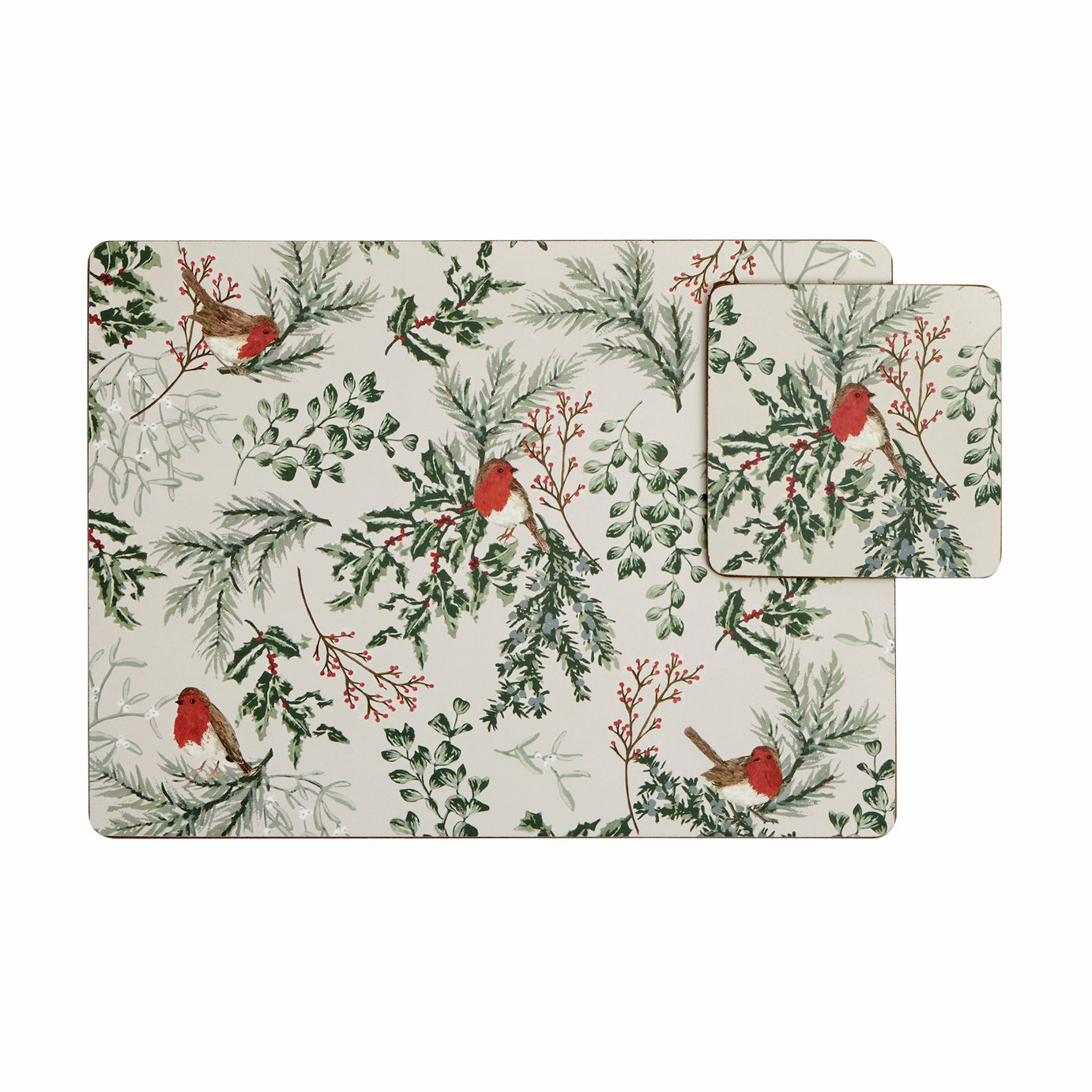 Argos Home Robin Set of 4 Placemats & Coasters
