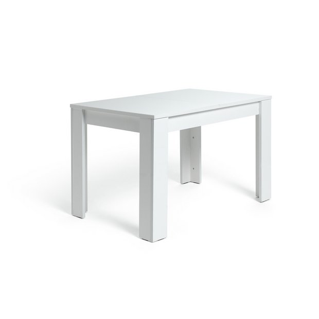 Buy Argos Home Miami Gloss Extending 4 6 Seater Table White