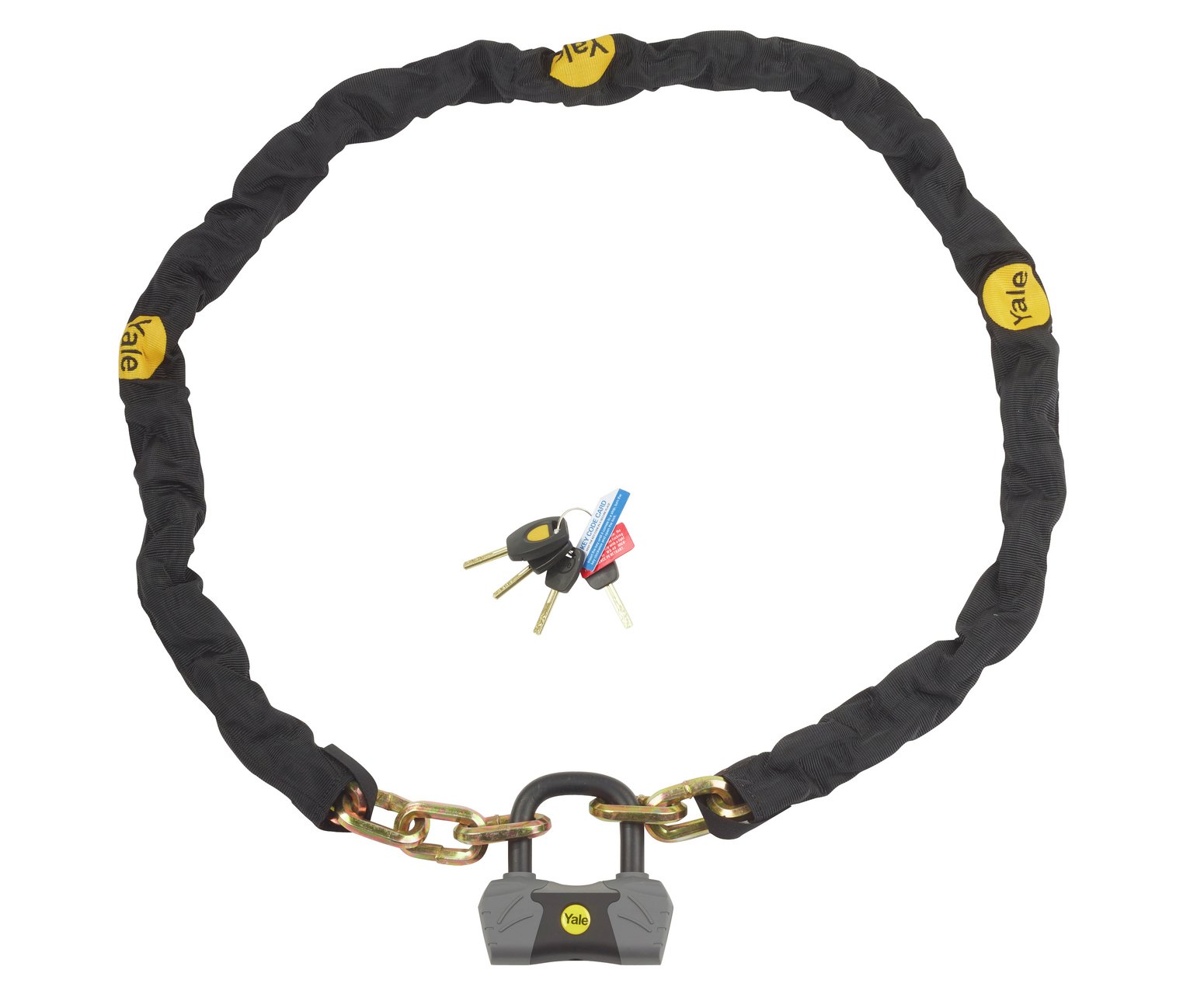 Yale Maximum Security Bike Chain and Lock - 1.8m
