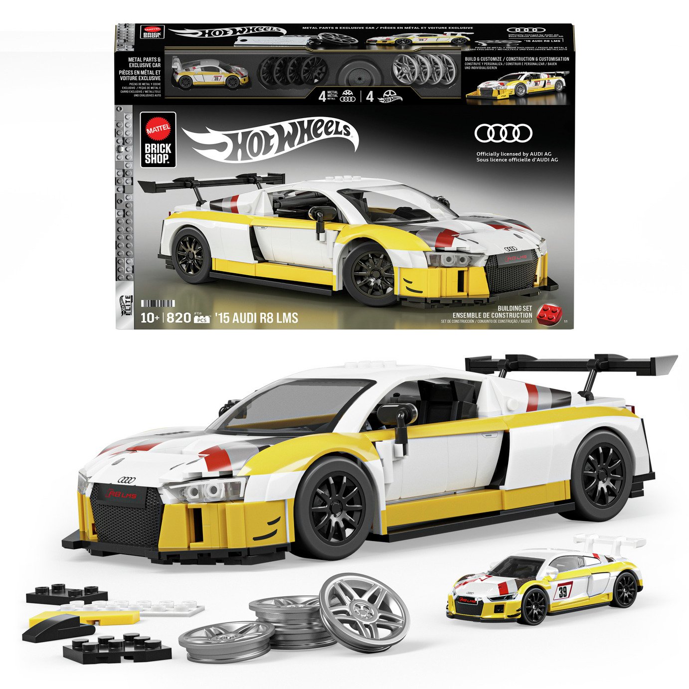 Mattel Brick Shop Hot Wheels '15 Audi R8 LMS 