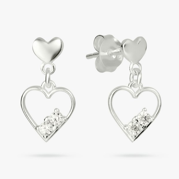 JO WISDOM Orecchini Donna A Cuore Infinito In Argento 925 Con Zirconie Cubiche 3A - Placcati In Oro Bianco - 4