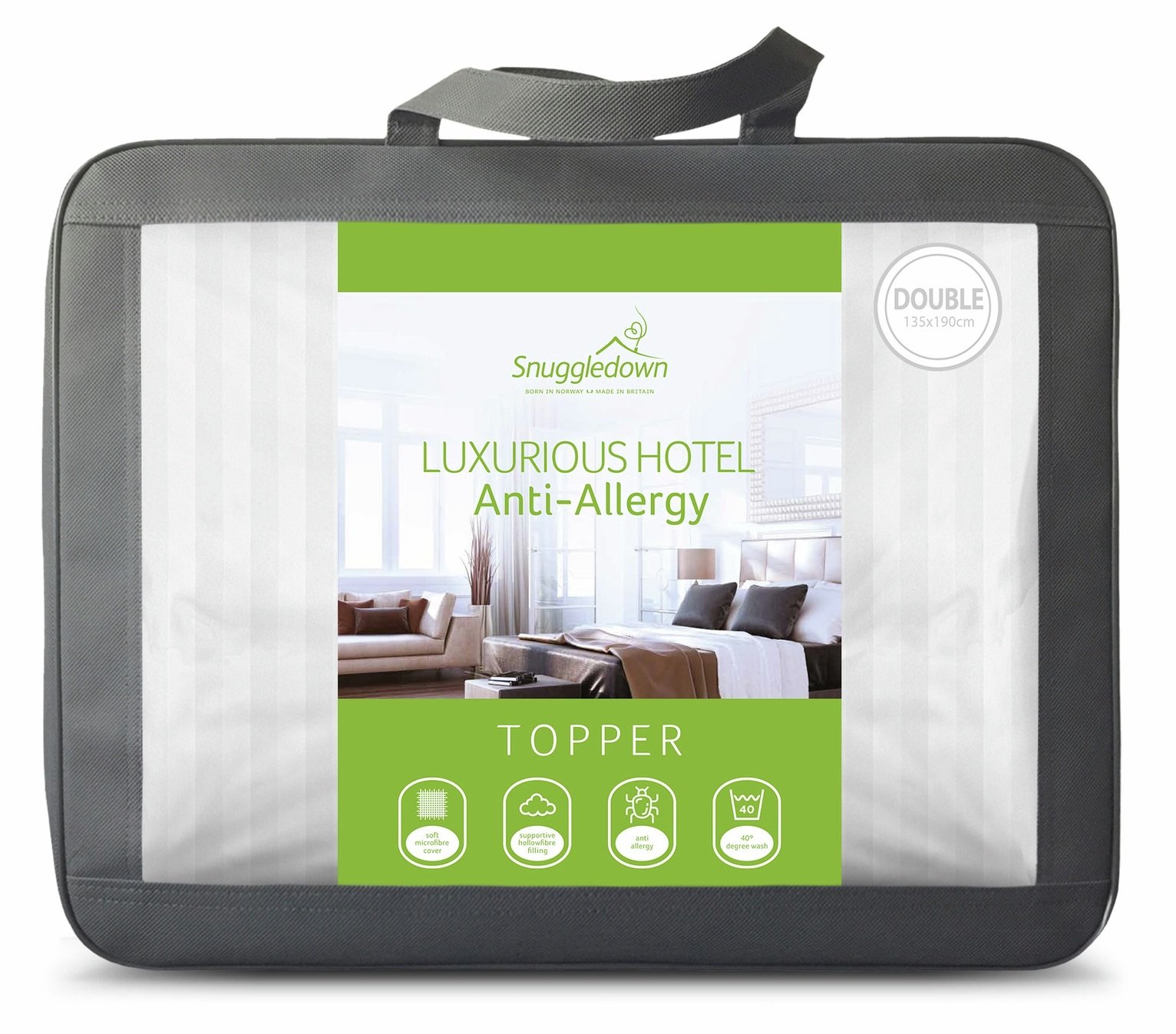 Snuggledown Anti Allergy 2.5cm Mattress Topper - Double
