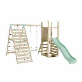 Mercia Wooden Climbing Frame with Slide Swing & Climb Wall