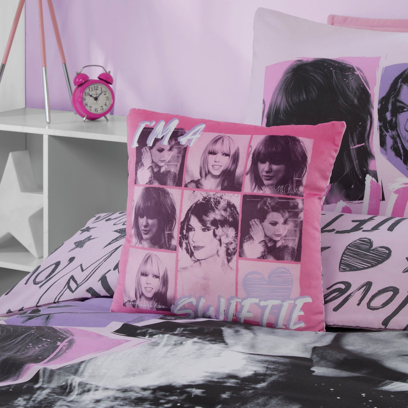 Celebrity Icons Cushion Pink - 35x35cm