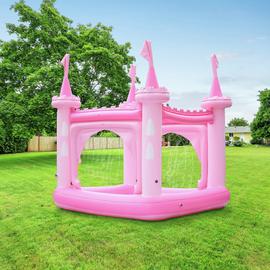 Teamson Kids 8ft Water Fun Pink Castle Kids Paddling Pool 