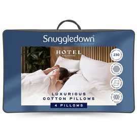 Snuggledown Hotel Cotton Medium Pillow - 4 Pack