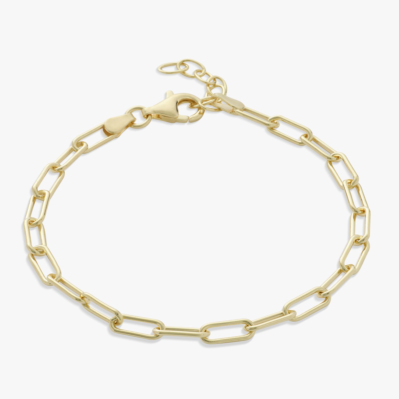 Revere 9ct Gold Plated Sterling Silver Long Link Bracelet