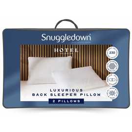 Snuggledown Hotel Back Sleeper Medium Soft Pillow - 2 Pack