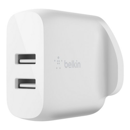 Belkin 24W Dual USB-A Wall Charger  - White