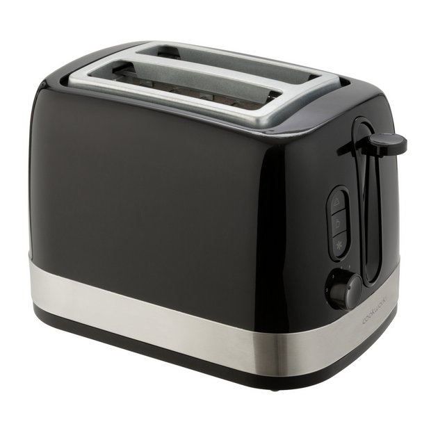 Buy Cookworks Illuminated Slice Toaster Black Plastic