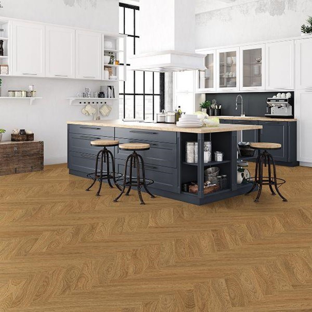 Kraus Weaveley Light Oak Vinyl Floor Tiles - Brown