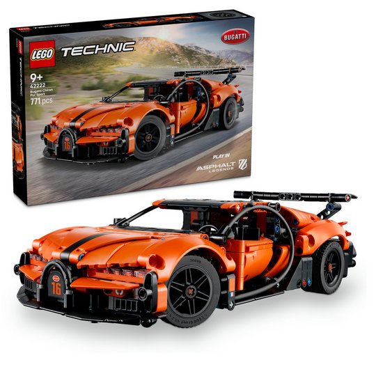 LEGO Technic Bugatti Chiron Pur Sport Hypercar Toy 42222