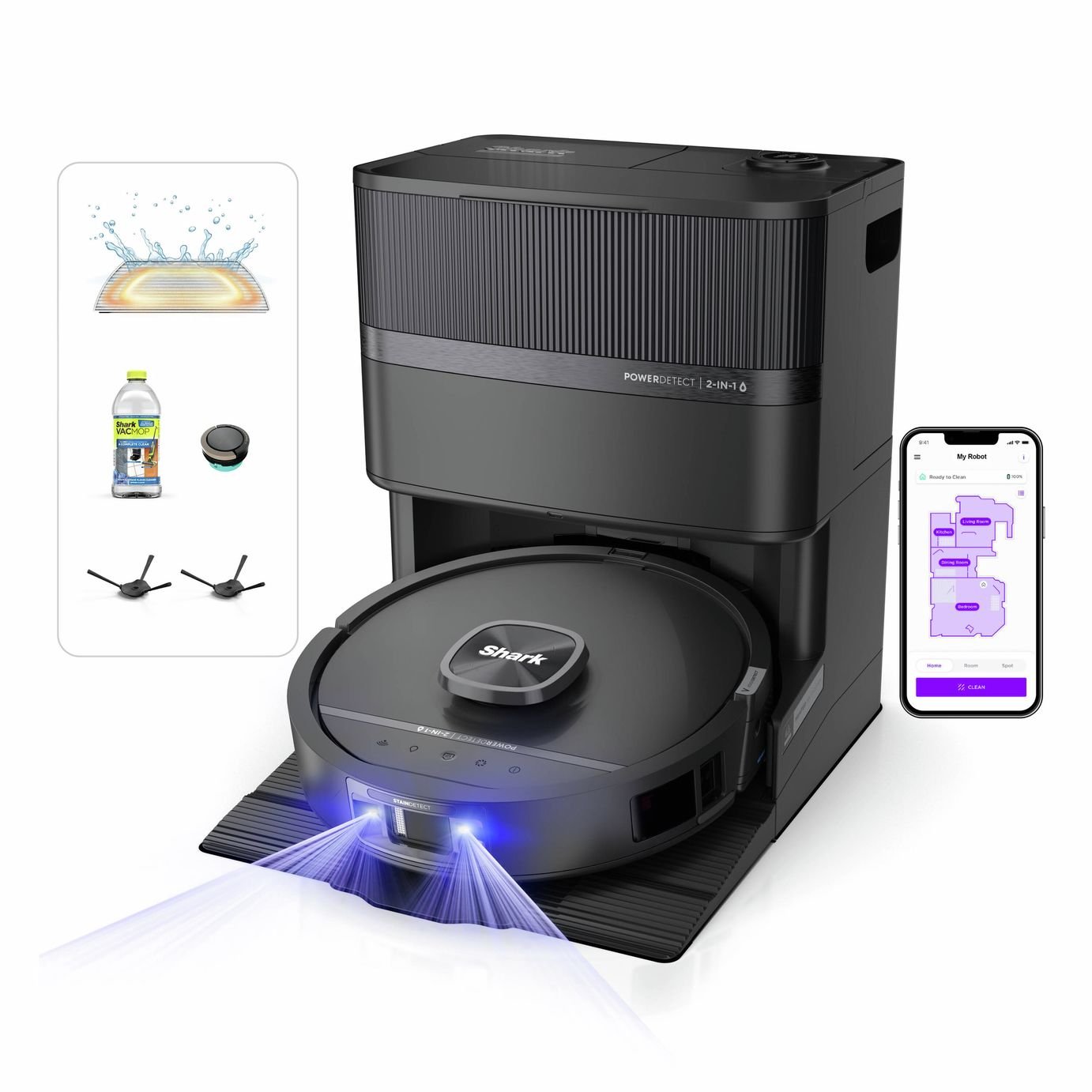 Shark PowerDetect UV Reveal 2-in-1 Robot Vacuum & Mop