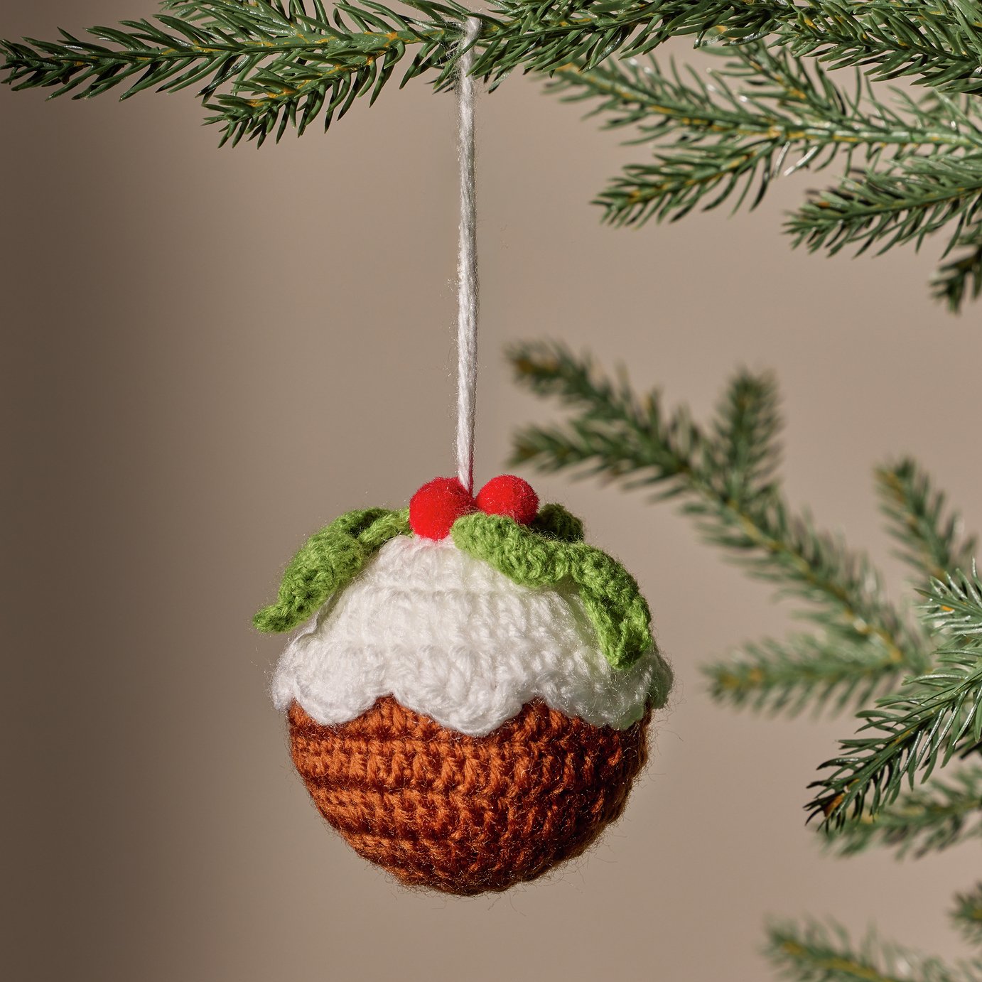 Argos Home Christmas Pudding Hanging Christmas Ornament