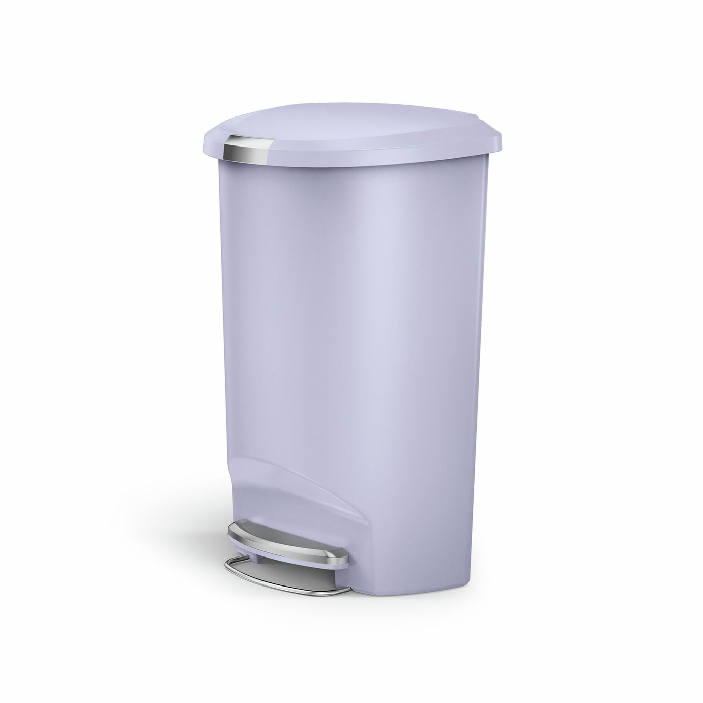 Simplehuman 50 Litre Plastic Semi Round Pedal Bin - Lilac