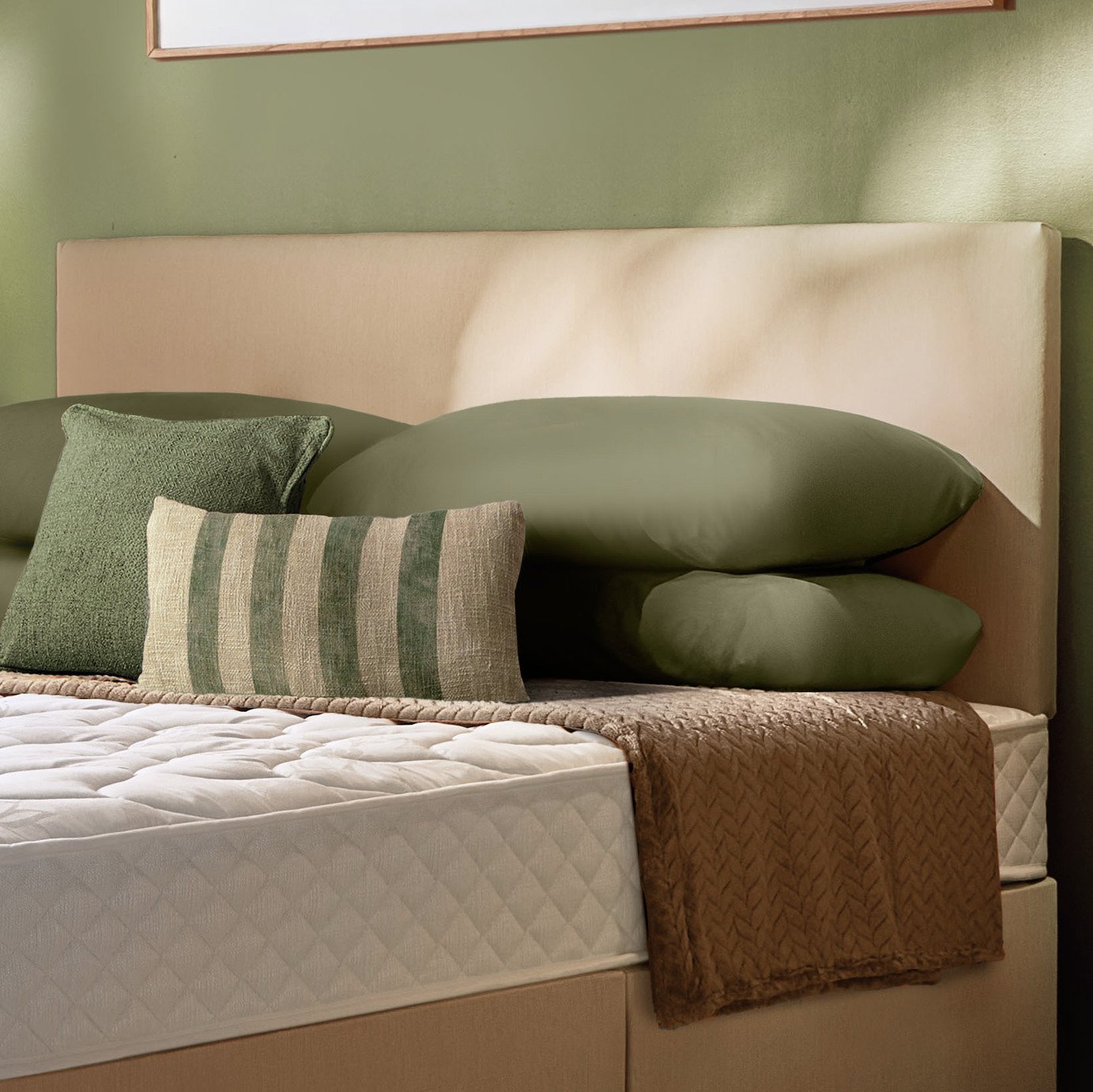 Silentnight Milan Small Double Headboard - Sandstone