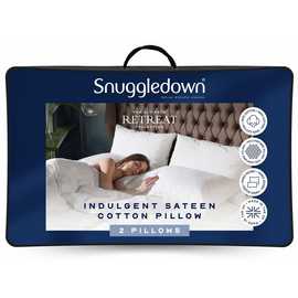 Snuggledown Retreat Indulgent Cotton Firm Pillow - 2 Pack