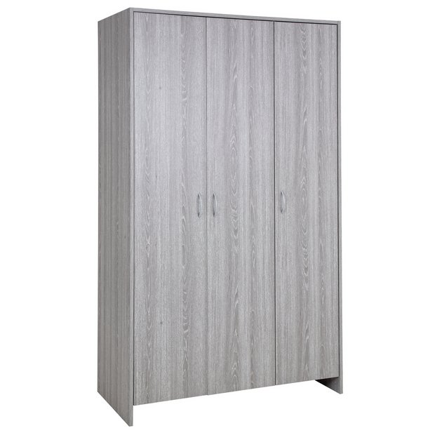 Buy Argos Home Seville 3 Door Wardrobe - Grey Oak Effect | Wardrobes | Argos