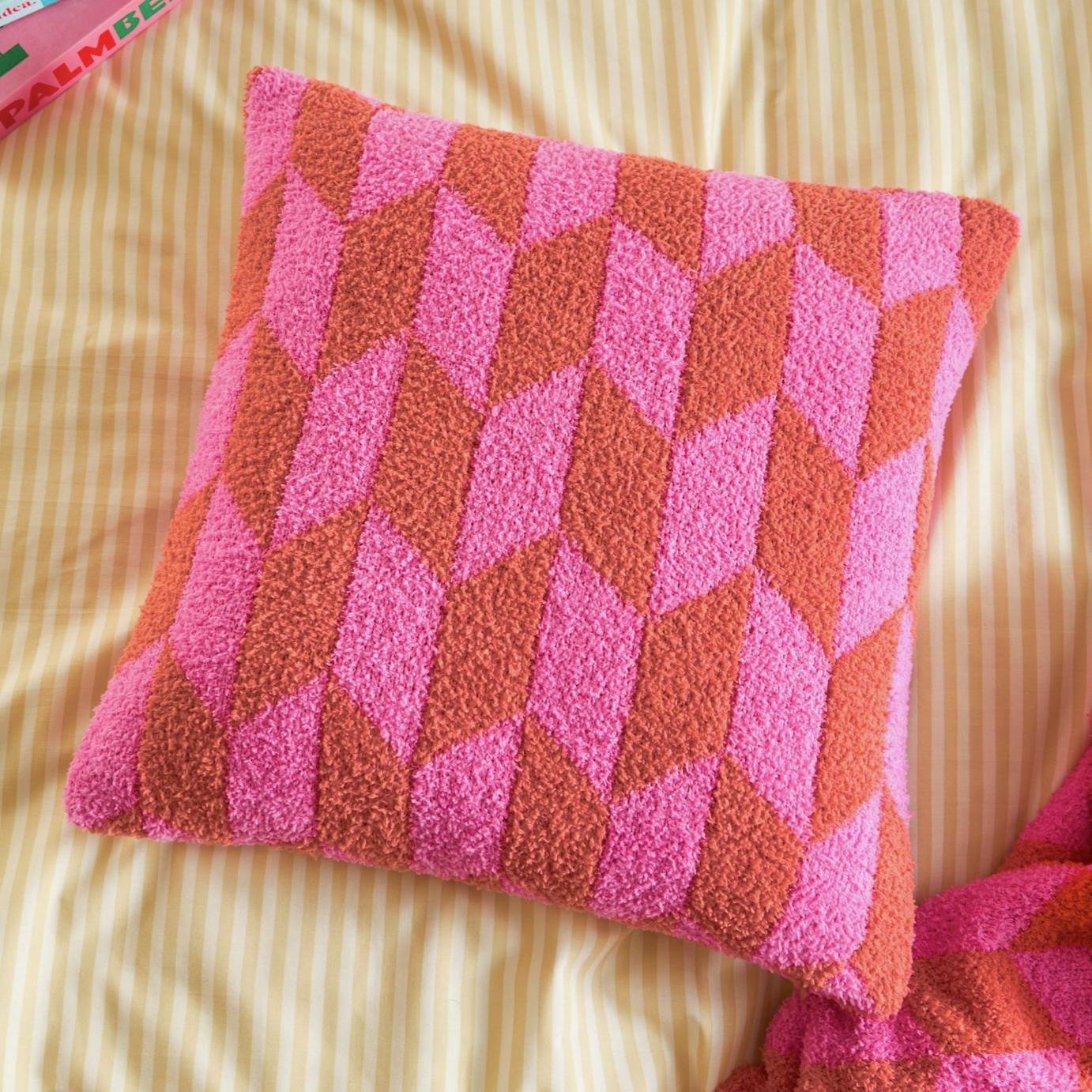 Furn Olsen Geometric Cushion Pink - 45x45cm