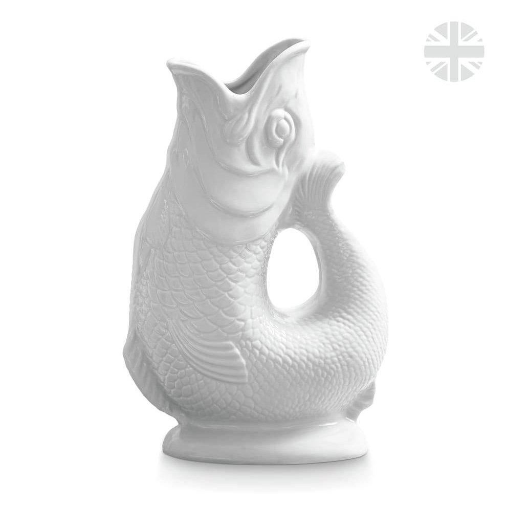 Wade Ceramic Clay Fish Jug - White