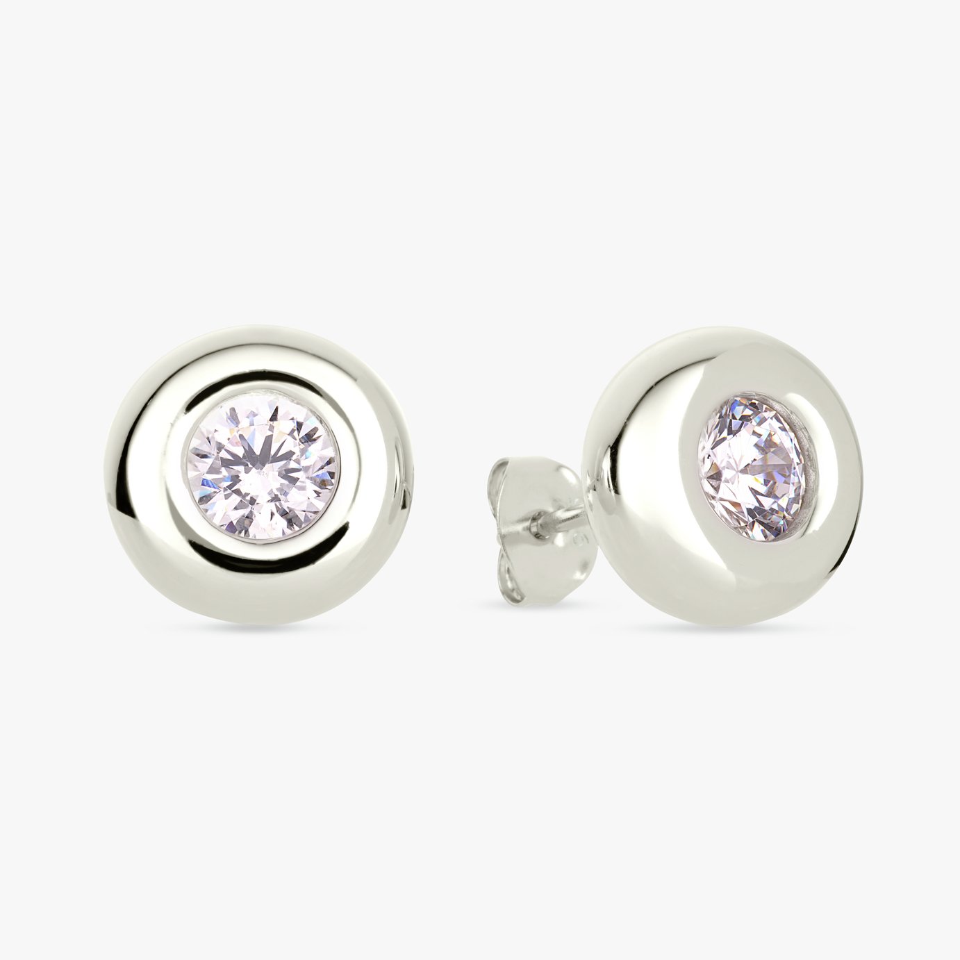 Revere Sterling Silver Cubic Zirconia Stud Earrings