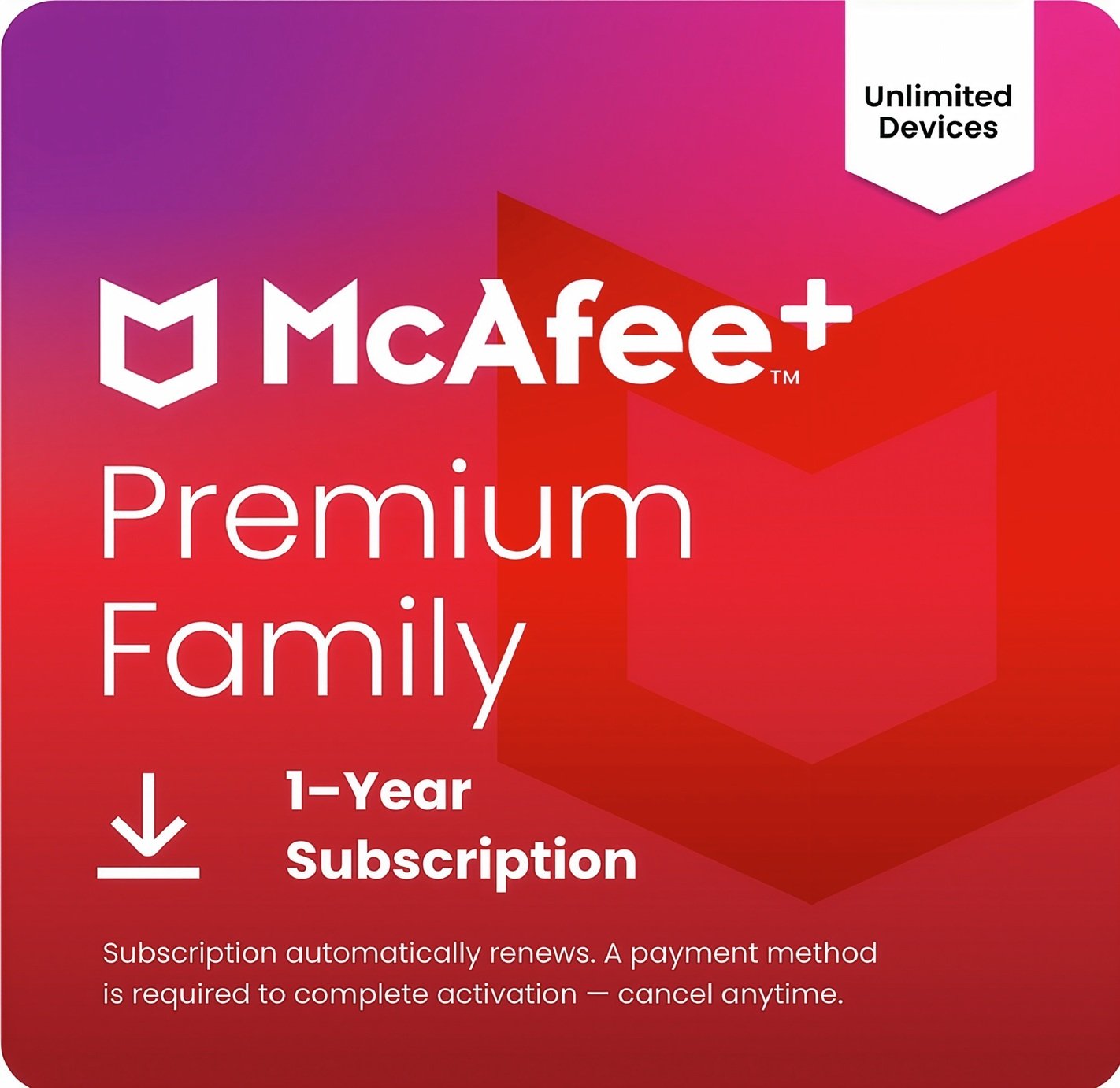 McAfee+ Premium Family - 1 Year, Unlimited Devices