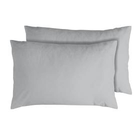 Buy Argos Home Brushed Cotton Standard Pillowcase Pair Grey