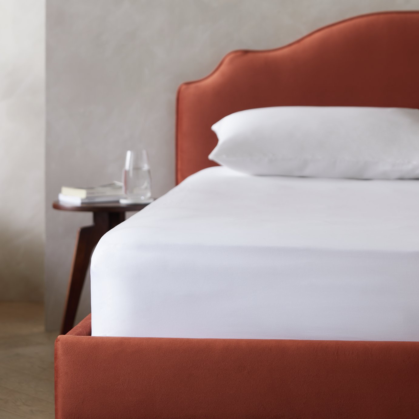 Habitat Egyptian Cotton 400TC White Fitted Sheet- Superking