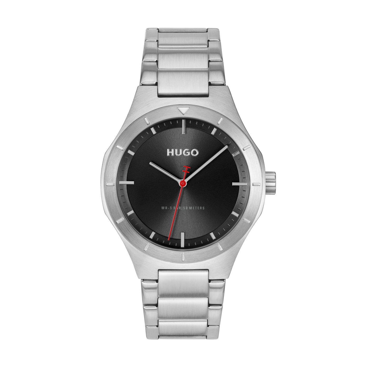 Hugo Stainless Steel Black Dial Bracelet Watch