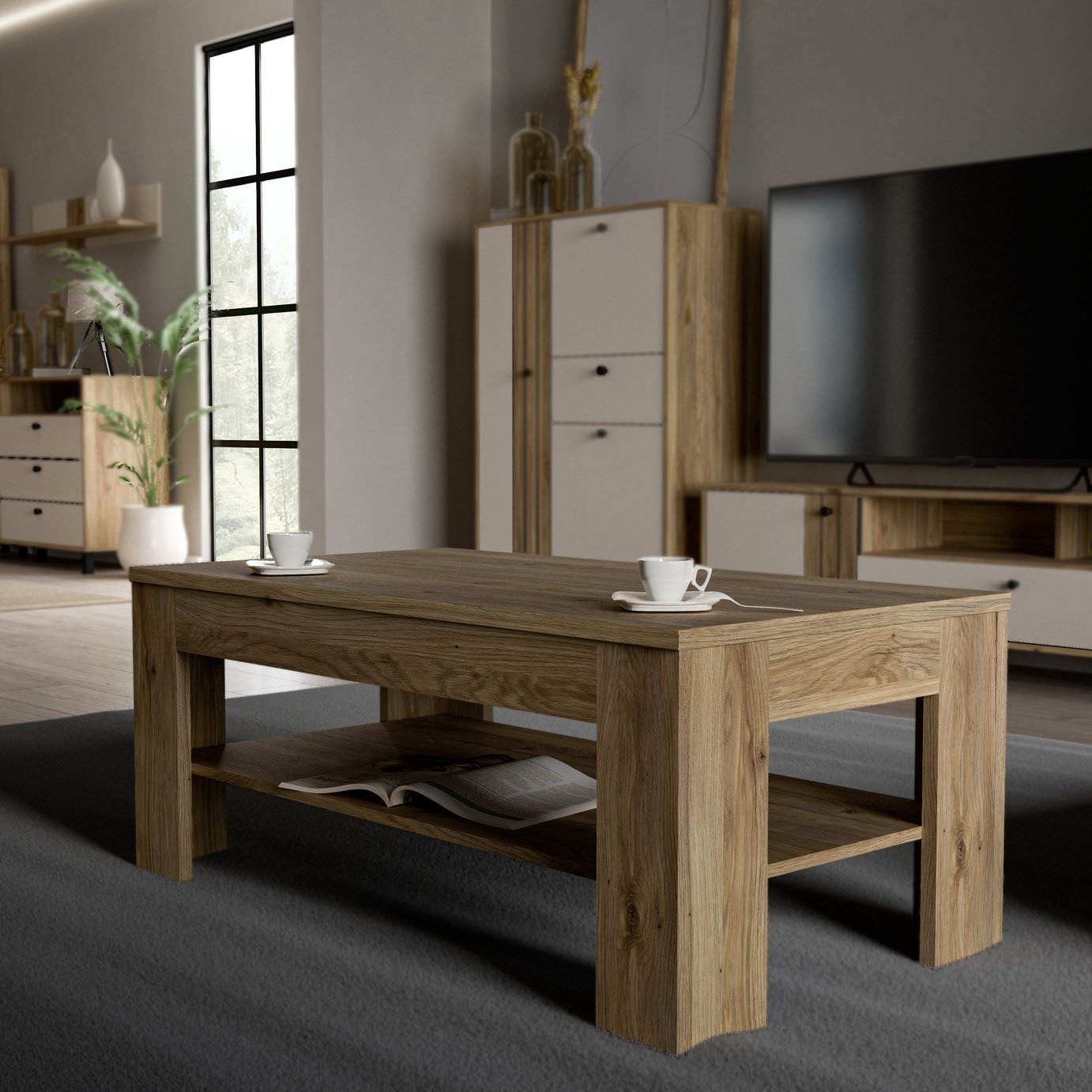 Furniture To Go Grafton Rectangular Coffee Table - Natural