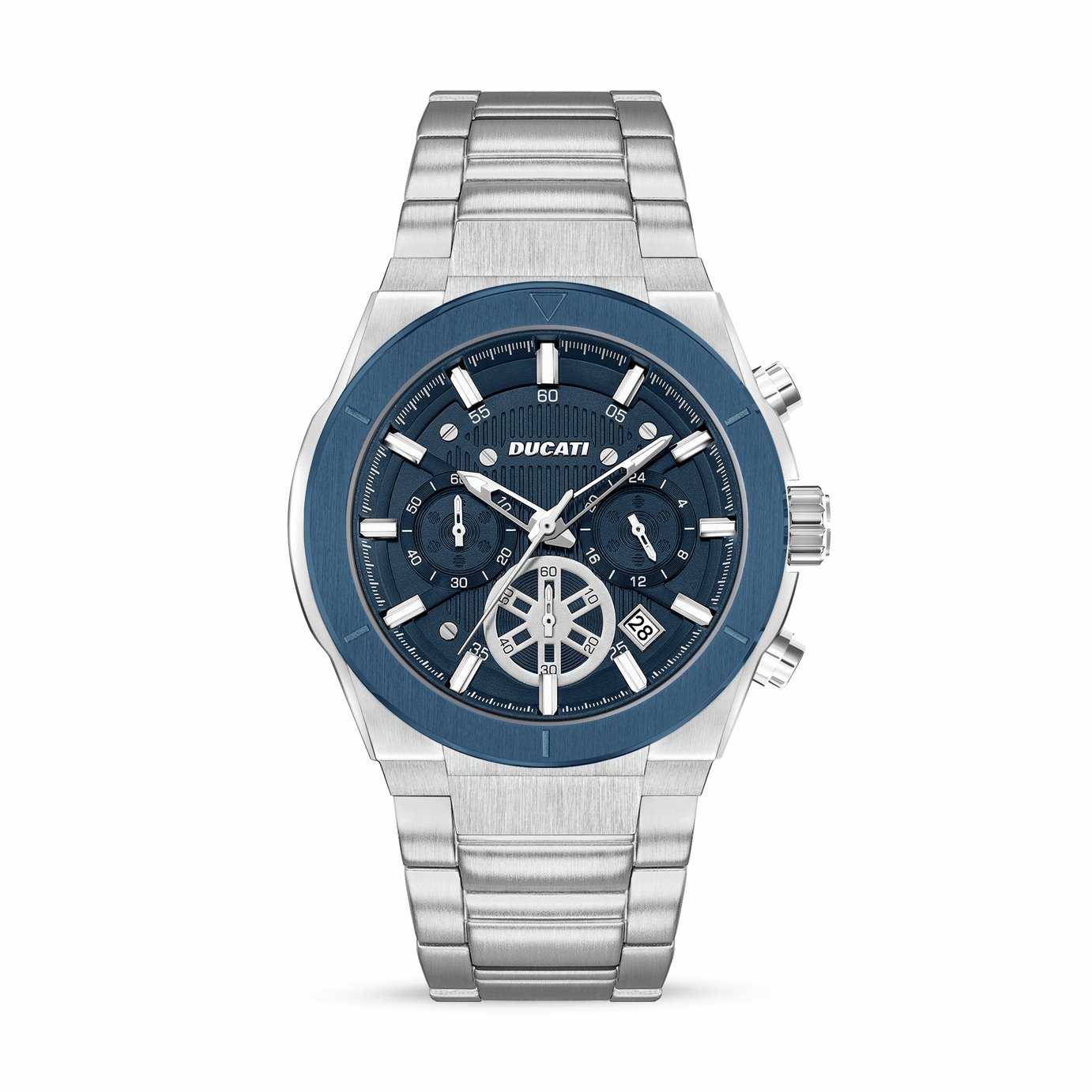 Ducati Supermotos Blue Dial Stainless Steel Bracelet Watch