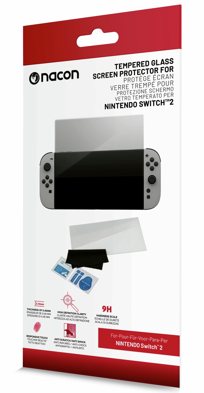 Nacon Tempered Glass Screen Protector For Nintendo Switch 2