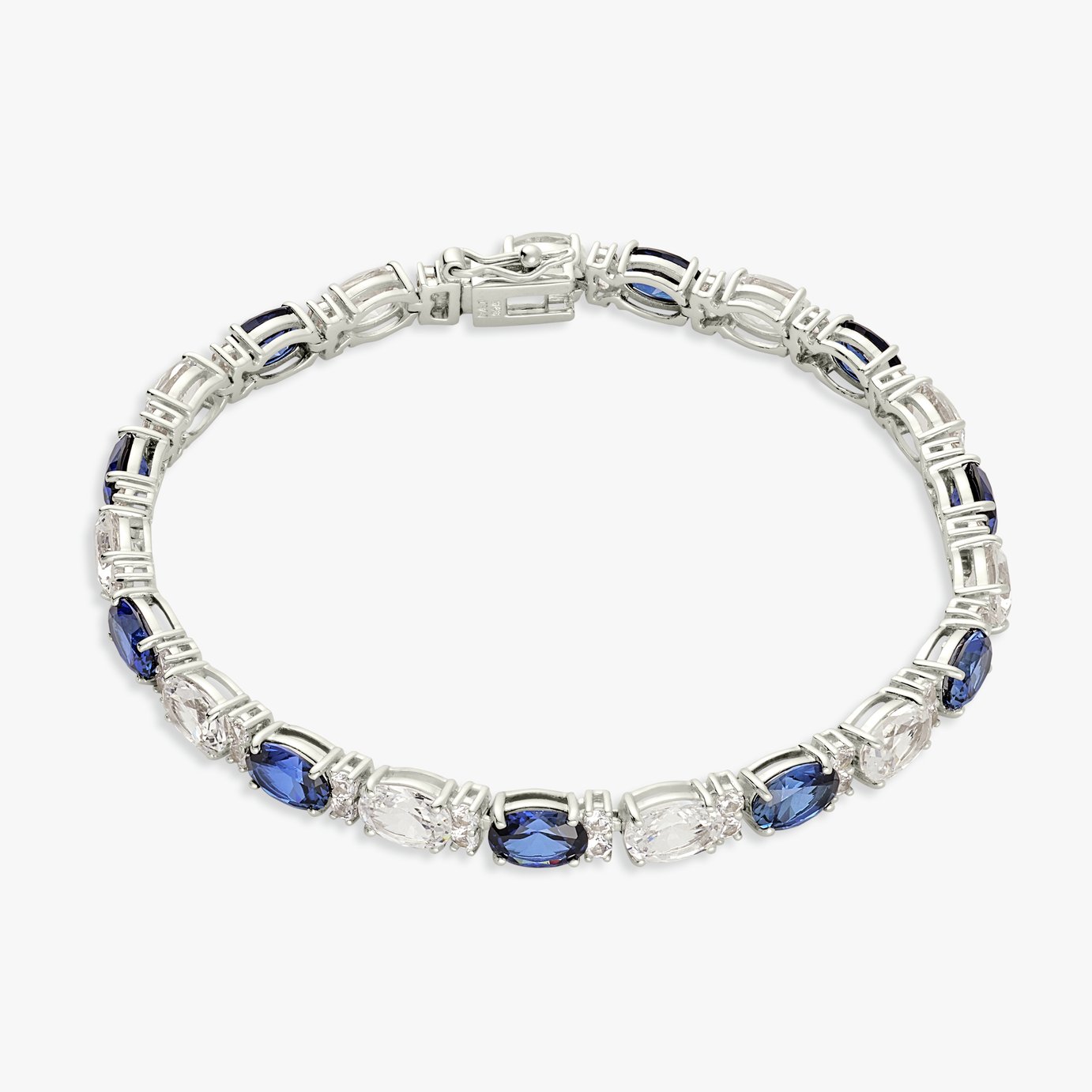 Revere Sterling Silver Sapphire Tennis Bracelet