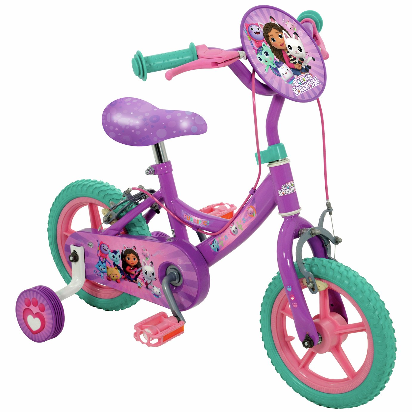 Gabby's Dollhouse My First 12 Inch Wheel Size Kids Beginner Bike
