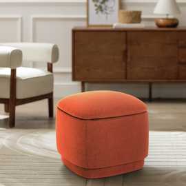 Habitat Polly Fabric Storage Footstool - Rust