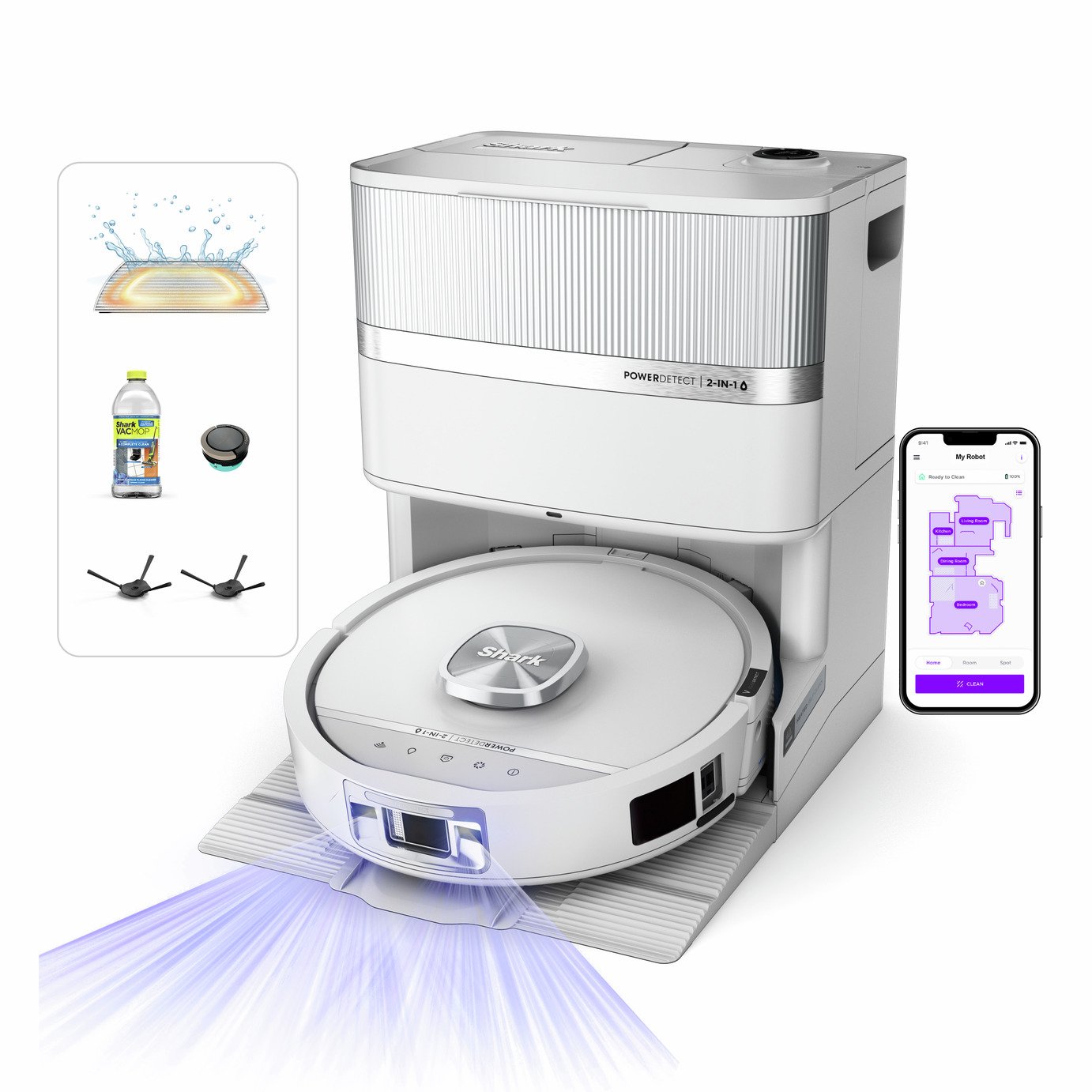 Shark PowerDetect UV Reveal 2-in-1 Robot Vacuum & Mop