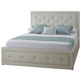 Hollywood Ottoman Double Bed Frame - White